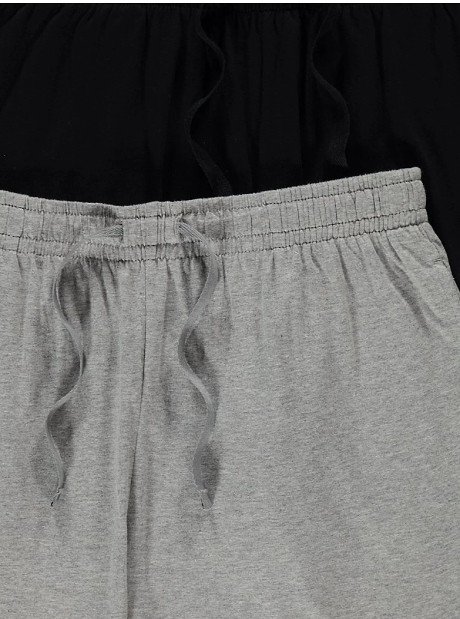 "George at Asda Men's Cuffed Lounge Pants 2-Pack | Comfortable Casual Bottoms"