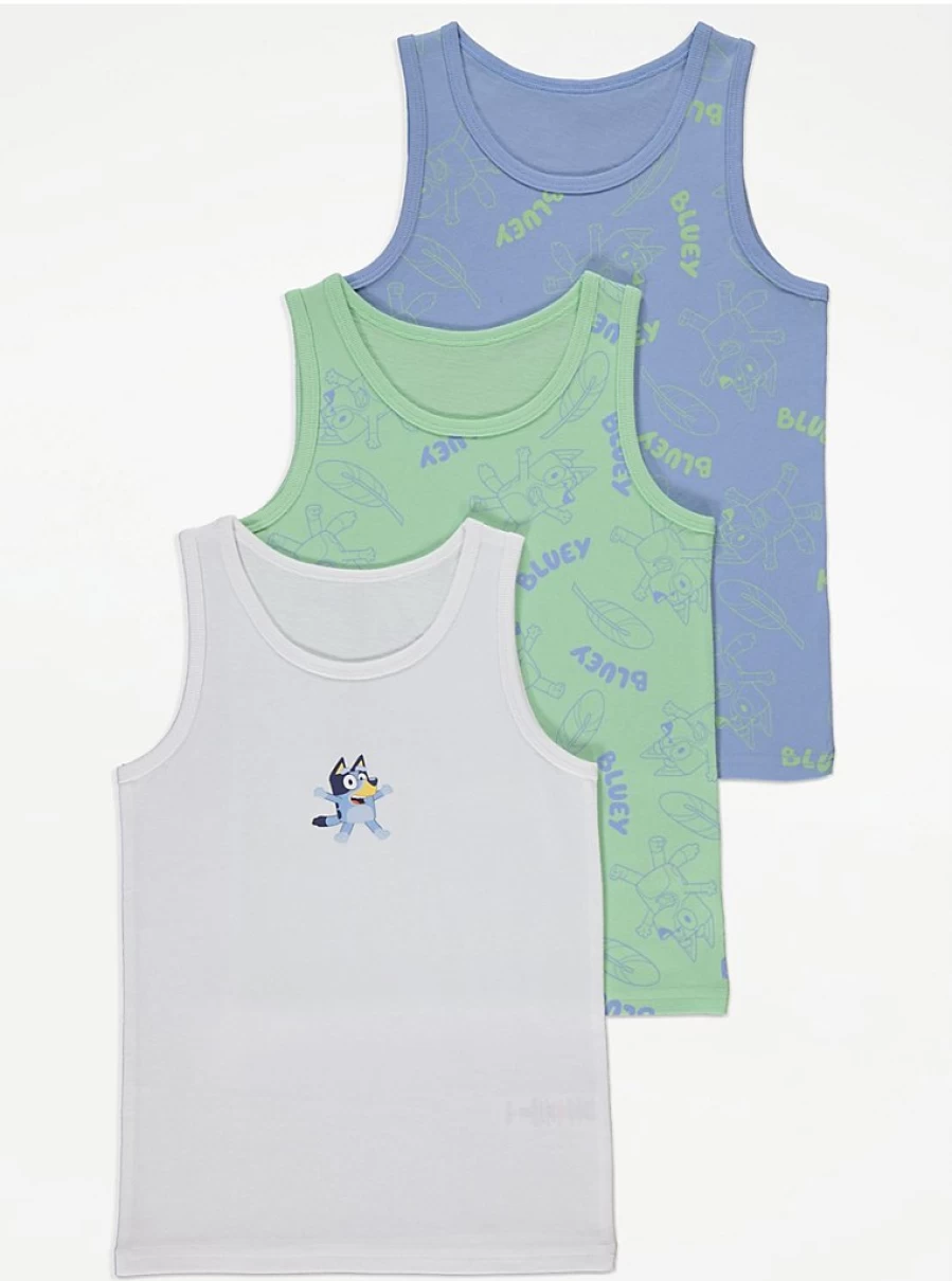 "George at Asda Boys' Bluey Vest 3-Pack | Kids' Clothing Review"