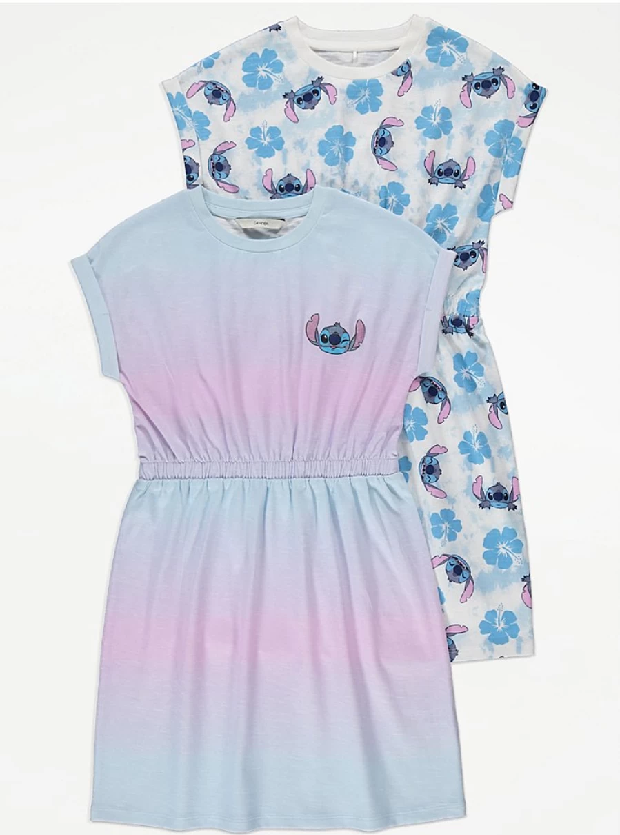 Disney Lilo and Stitch Girls' Character Dresses 2-Pack by George at Asda | Kids' Costume Set