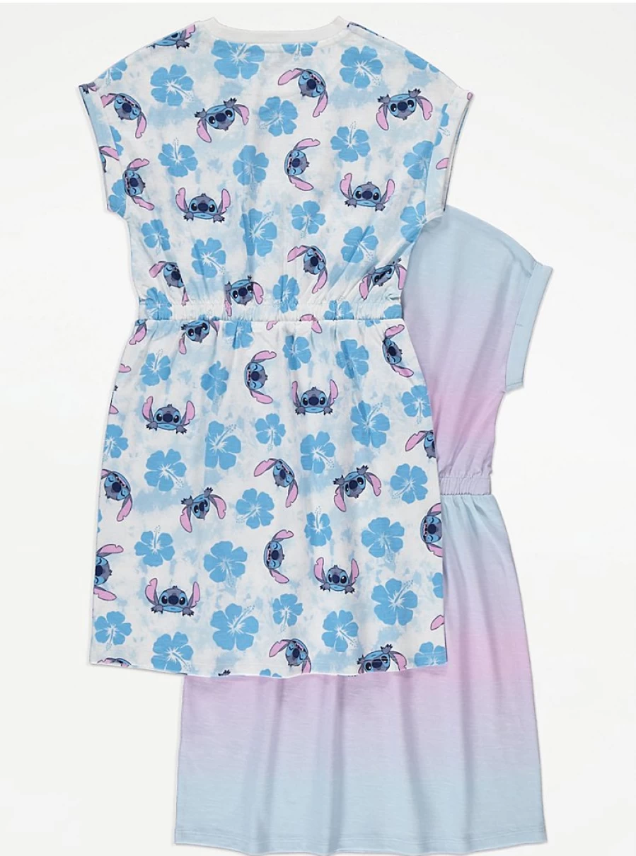 Disney Lilo and Stitch Girls' Character Dresses 2-Pack by George at Asda | Kids' Costume Set