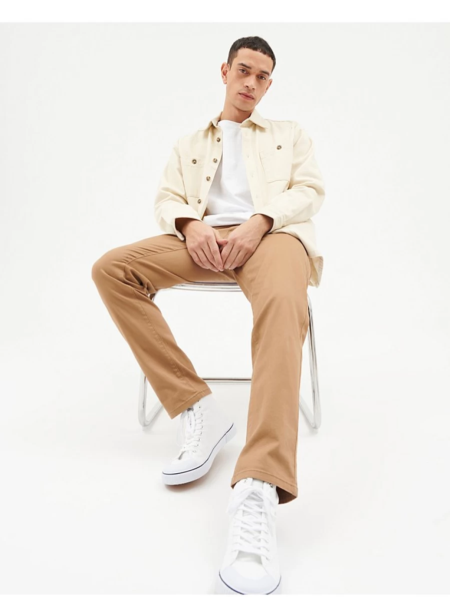 "George at Asda Men's Tan Straight Fit Stretch Chino Trousers – Comfort & Style Review"