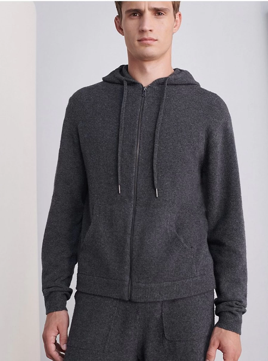 Men's Grey Knitted Loungewear Set - Hoodie & Joggers Co-Ord | George at Asda
