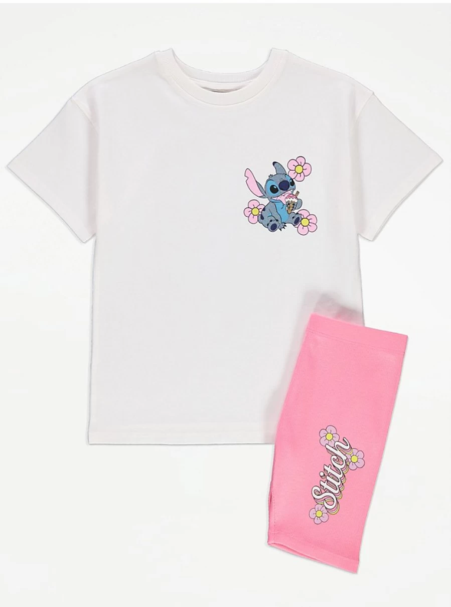 Disney Lilo & Stitch Girls T-Shirt and Shorts Outfit Set | George at Asda