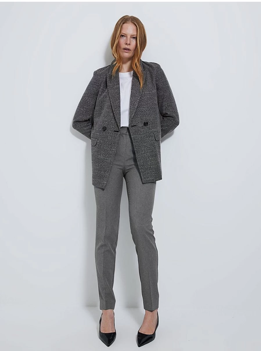 Women's Slim Fit Stretch Charcoal Formal Trousers | George at Asda