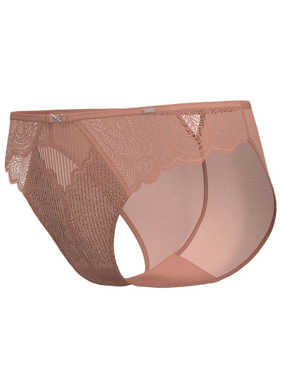 George at Asda Entice Apricot Scallop Lace High Leg Knickers | Women's Lingerie Review