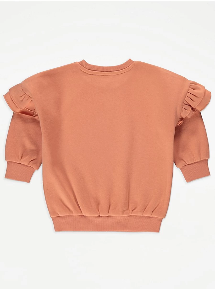 "George at Asda Kids Rust Frill Shoulder Sweatshirt – Comfort & Style Review"