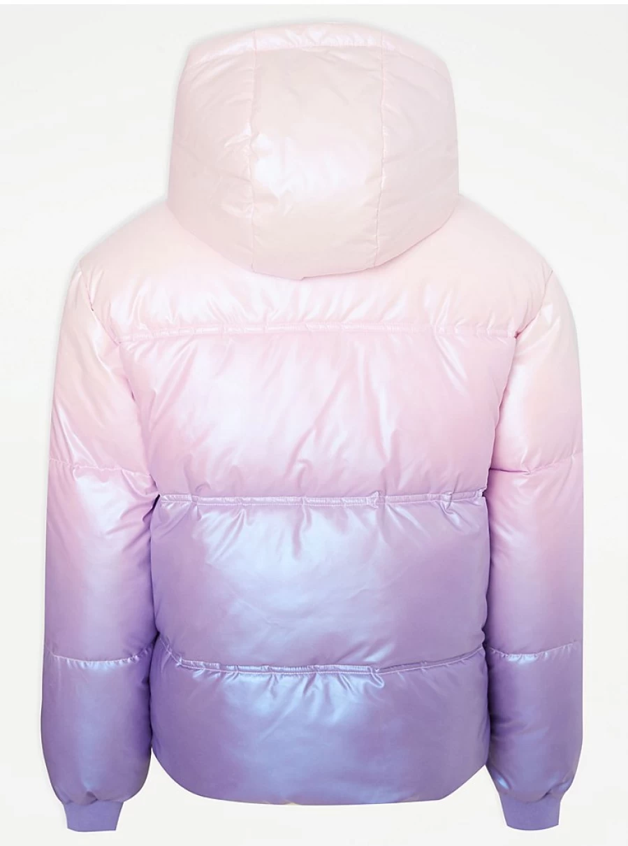 "George at Asda Kids Lilac Ombre Padded Coat - Fleece Lined Winter Jacket Reviews"