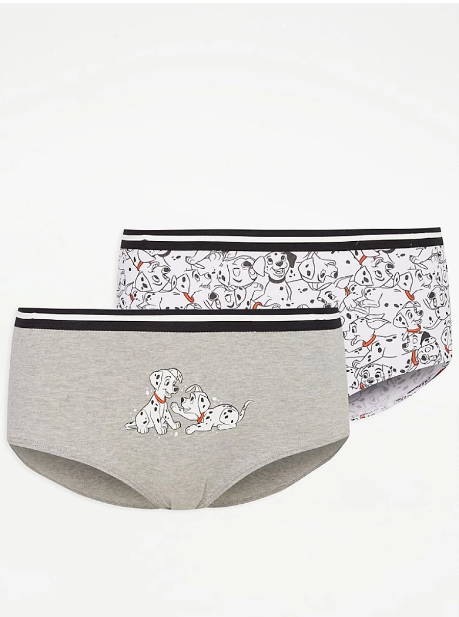 George at Asda Disney Dalmatians 2-Pack Short Knickers | Women's Lingerie Set