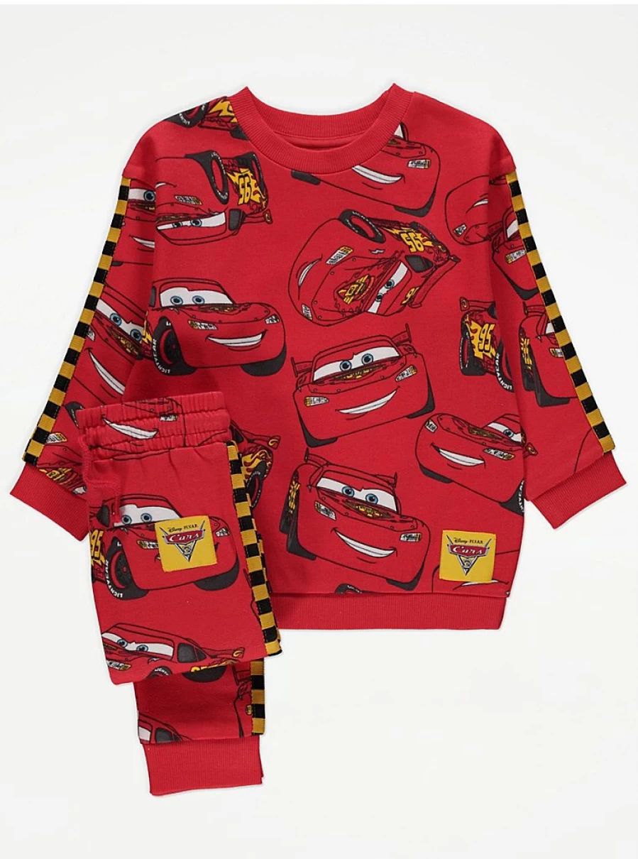 "George at Asda Boys' Disney Cars Lightning McQueen Sweatshirt & Joggers Set - Kids' Outfit Review"