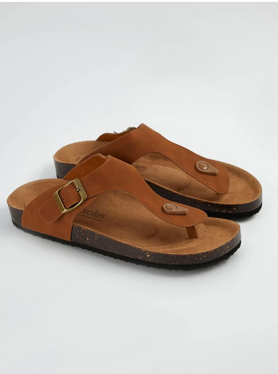 Women's Tan Footbed Sandals - Comfortable & Stylish | George at Asda