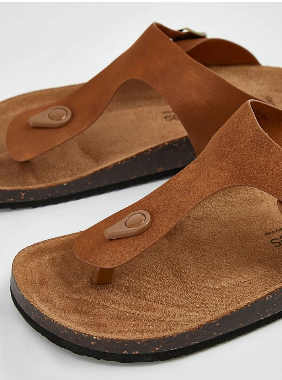 Women's Tan Footbed Sandals - Comfortable & Stylish | George at Asda