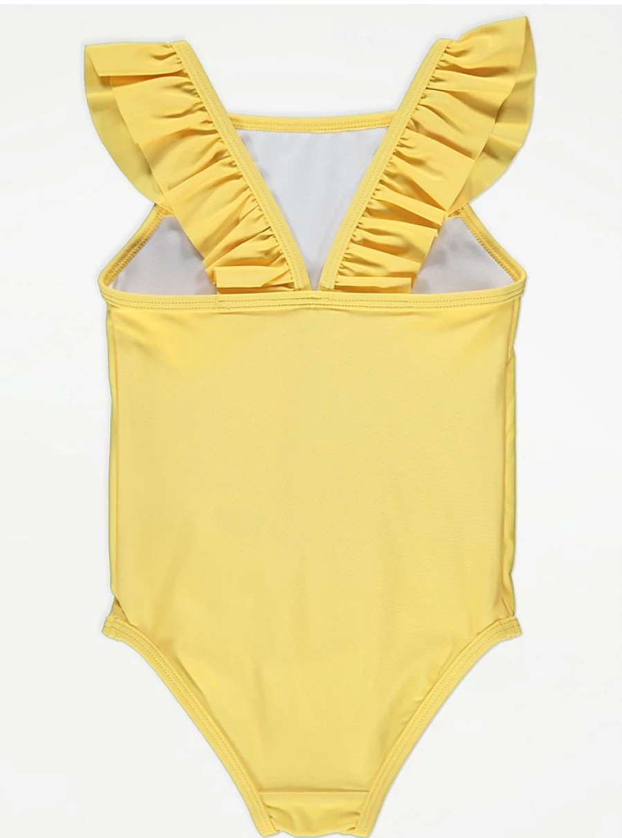 Peppa Pig Girls' Yellow Sunshine Swimsuit with Frill Sleeves | George at Asda