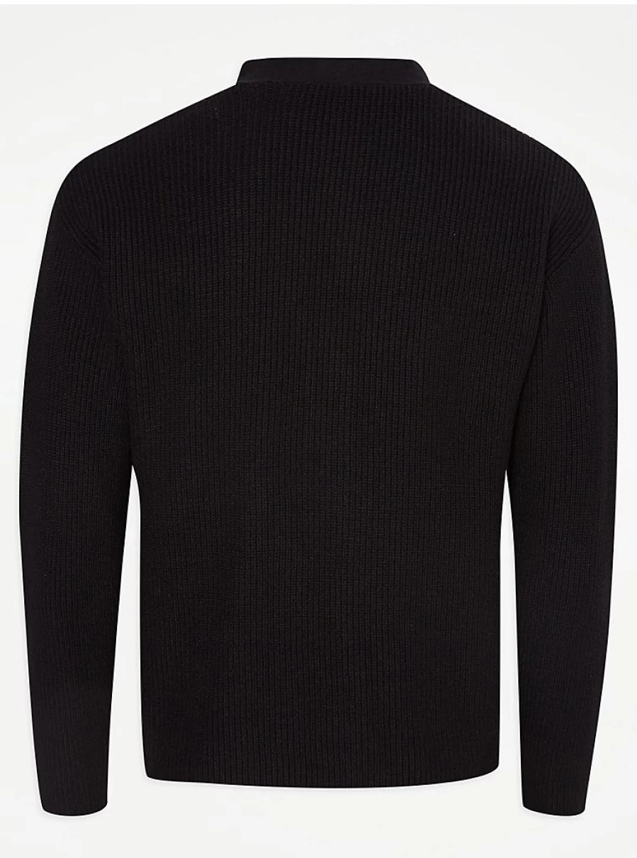 "George at Asda Black Knitted Ribbed Cardigan for Teen Girls – School Uniform Review"