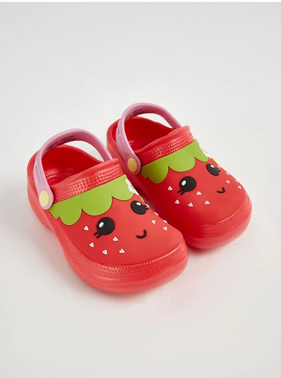 Girls' Red Strawberry Clogs by George at Asda | Novelty Kids' Slippers Review