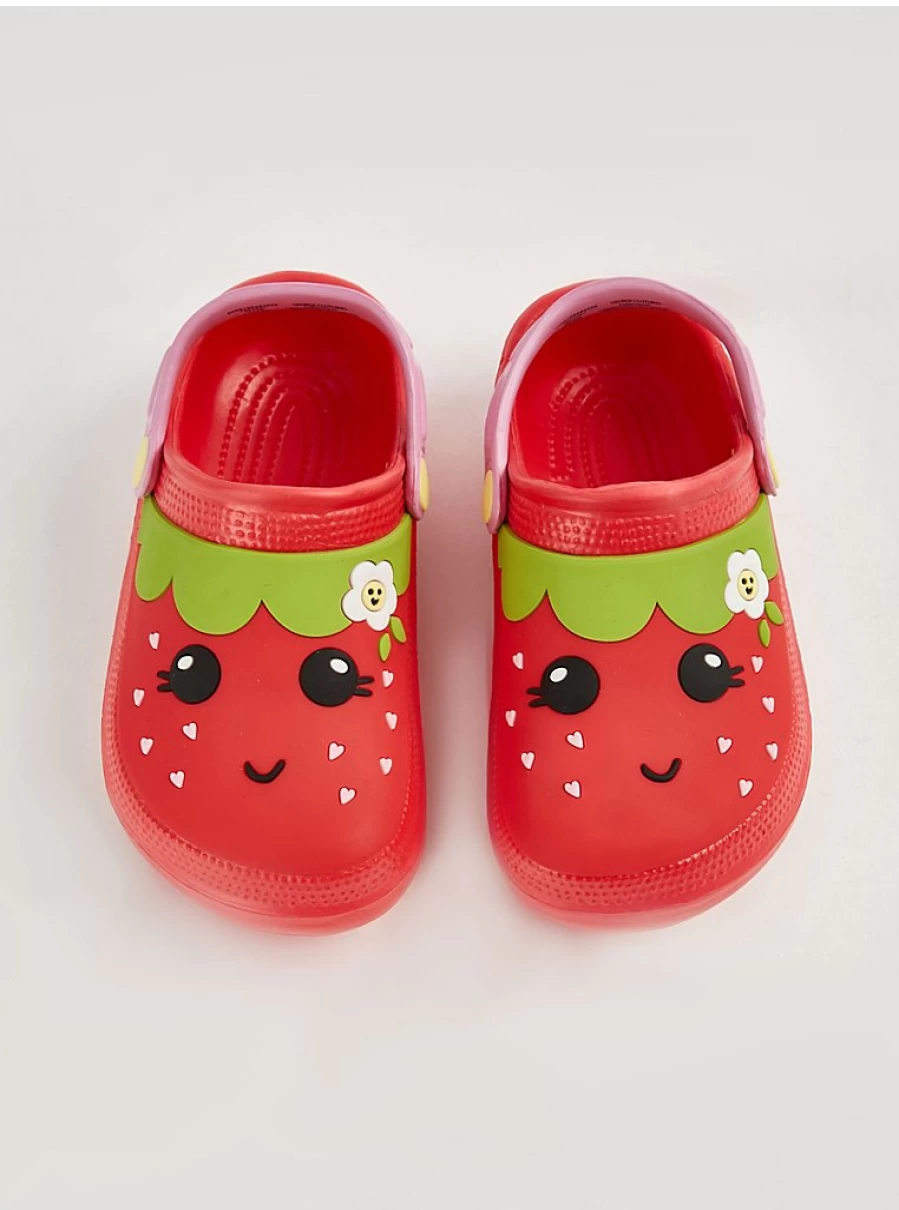 Girls' Red Strawberry Clogs by George at Asda | Novelty Kids' Slippers Review