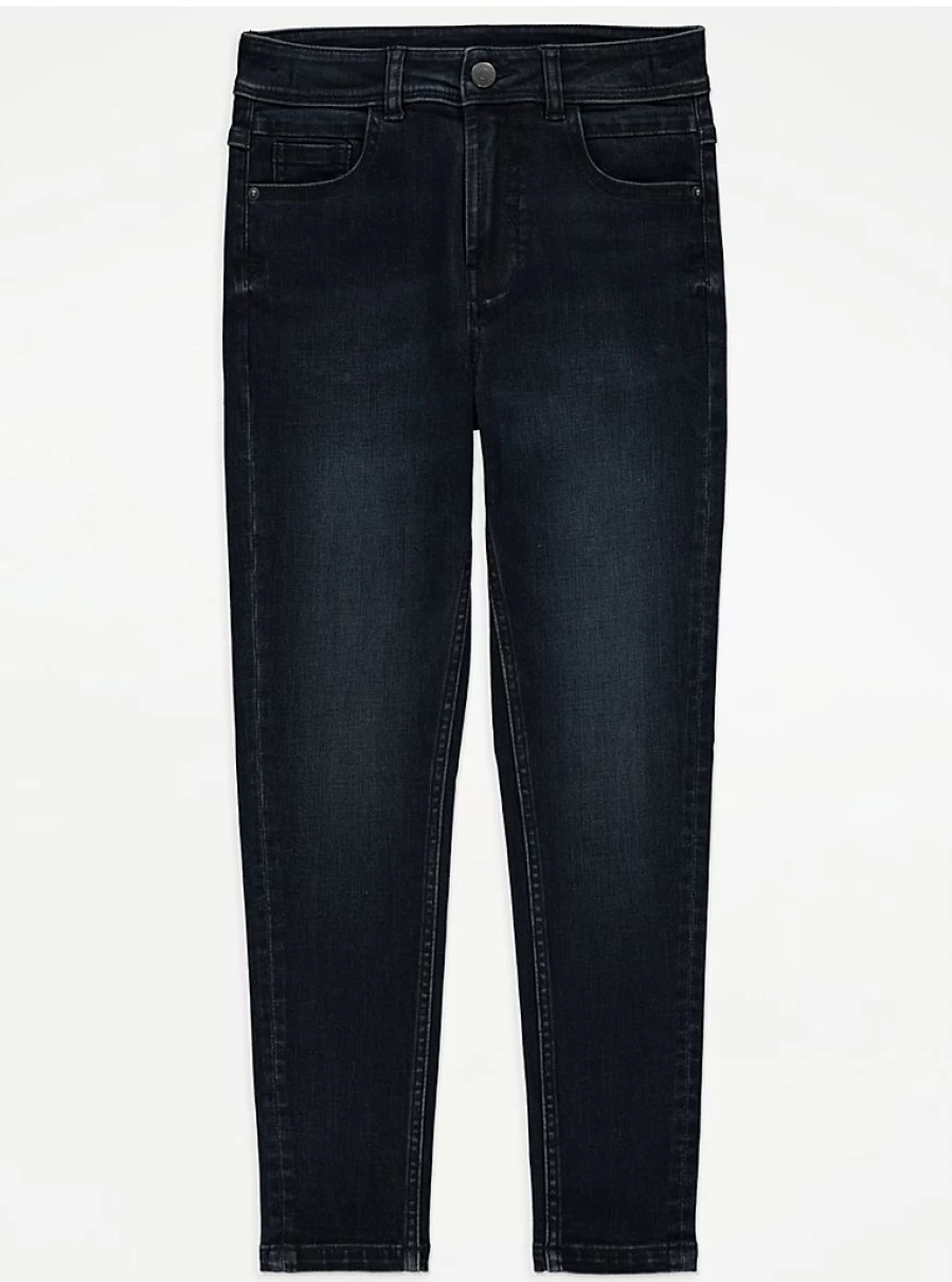 "George at Asda Boys Dark Blue Skinny Jeans for Kids | Denim Fit Review"