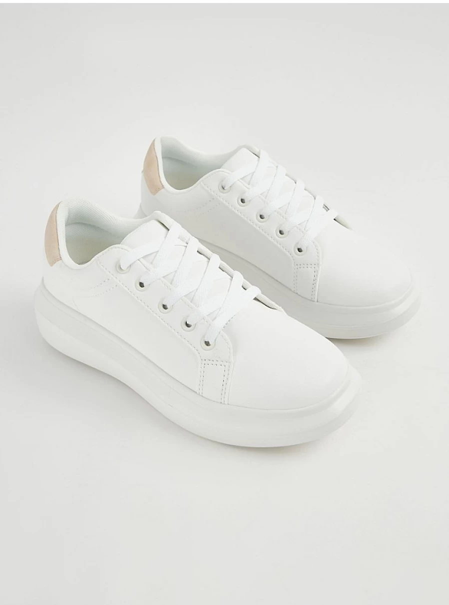 Women's White Chunky Flatform Trainers | George at Asda | Comfort & Style