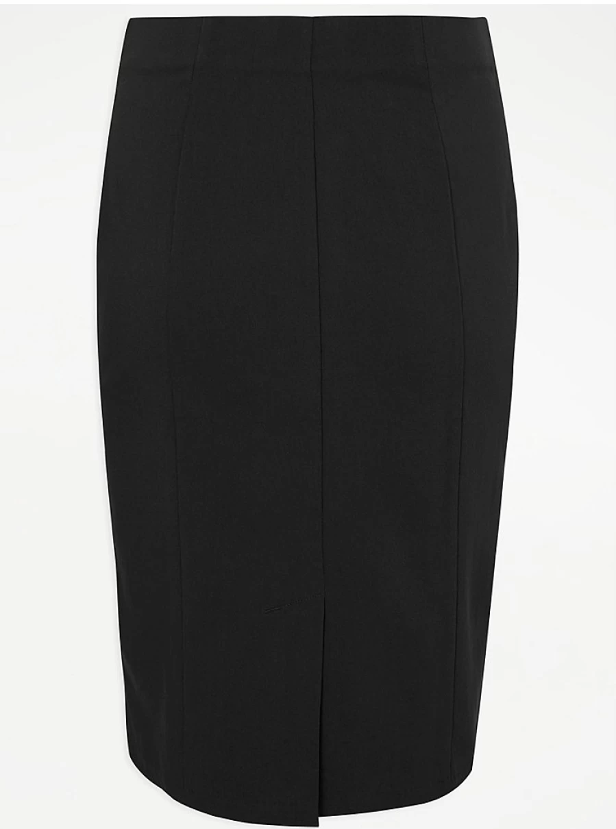 "George at Asda Black School Pencil Skirt for Senior Girls – Comfortable & Stylish Uniform Skirt"