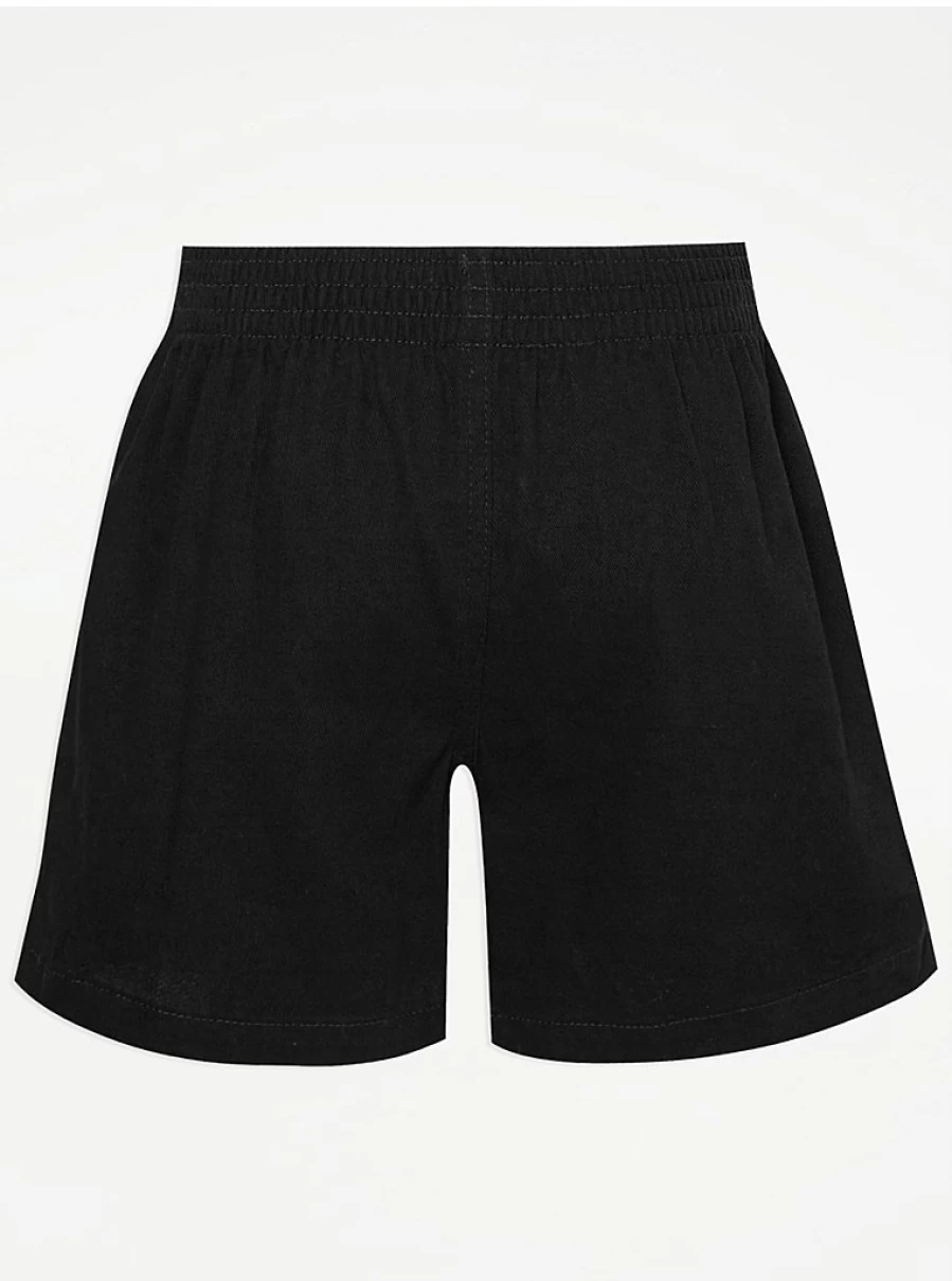 "George at Asda Black School Rugby Shorts 2 Pack – Comfortable & Durable for Sports"