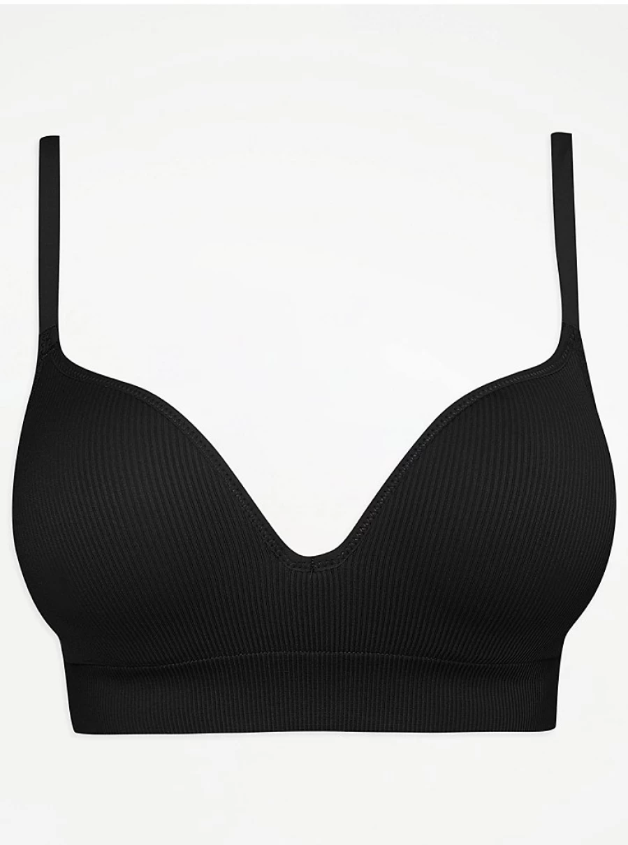 "George at Asda Women's Black Plunge Bra – Lift & Enhance with 2 Sizes Bigger Design"