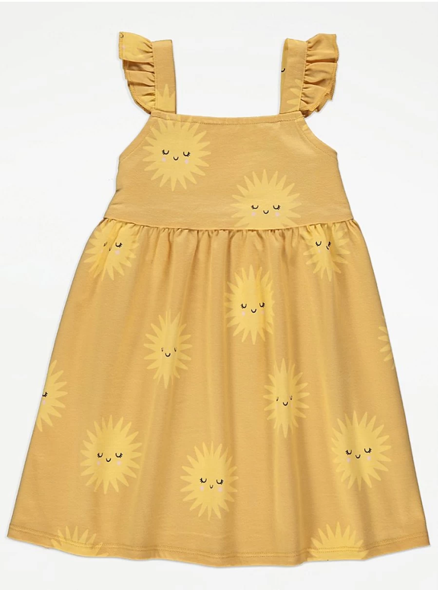 "George at Asda Girls' Yellow Sunshine Dress with Frill Sleeves – Reviews & Style Guide"