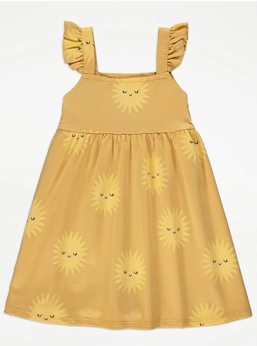 "George at Asda Girls' Yellow Sunshine Dress with Frill Sleeves – Reviews & Style Guide"