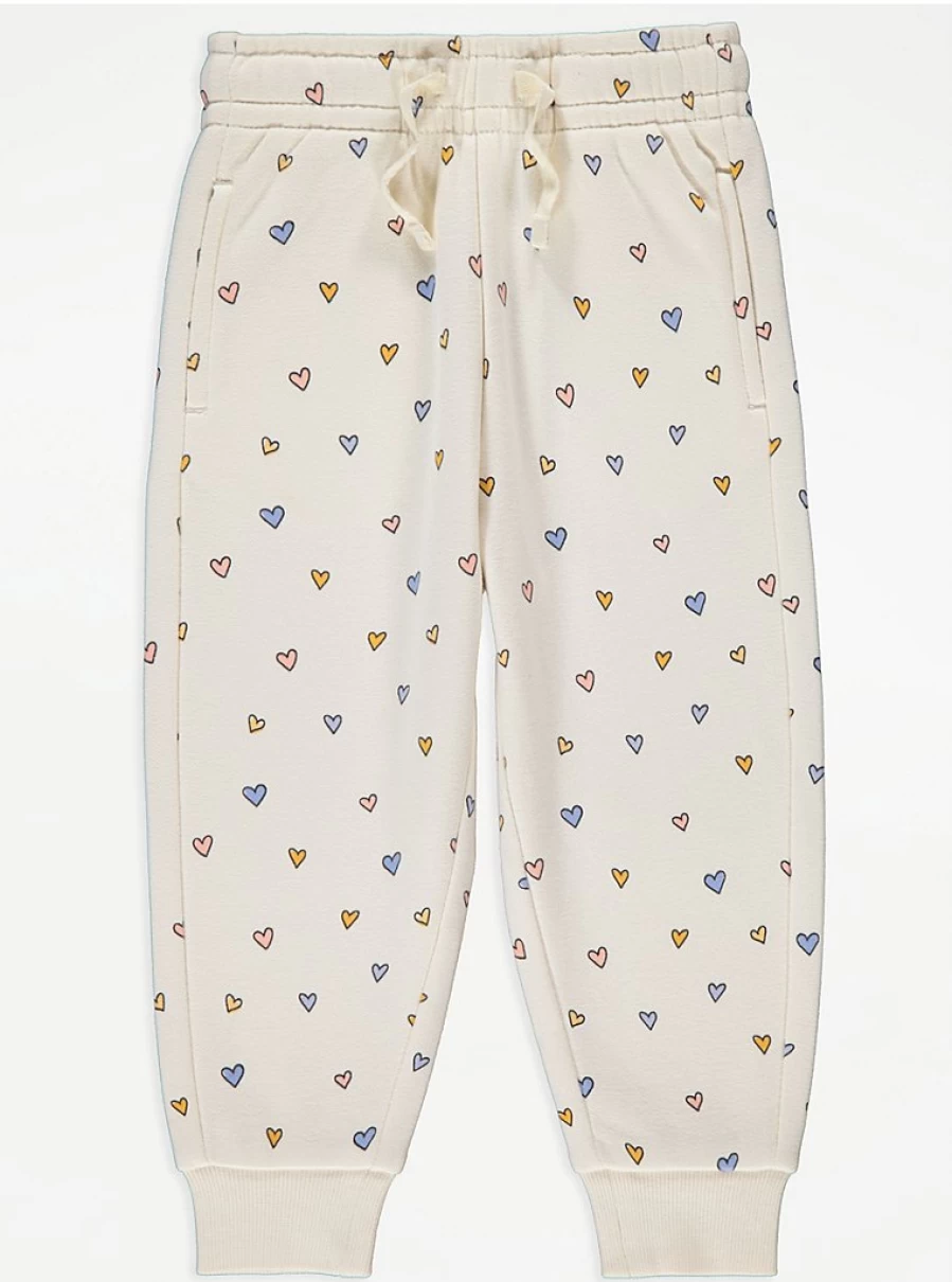 "George at Asda Kids Cream Heart Joggers: Reviews & Features"