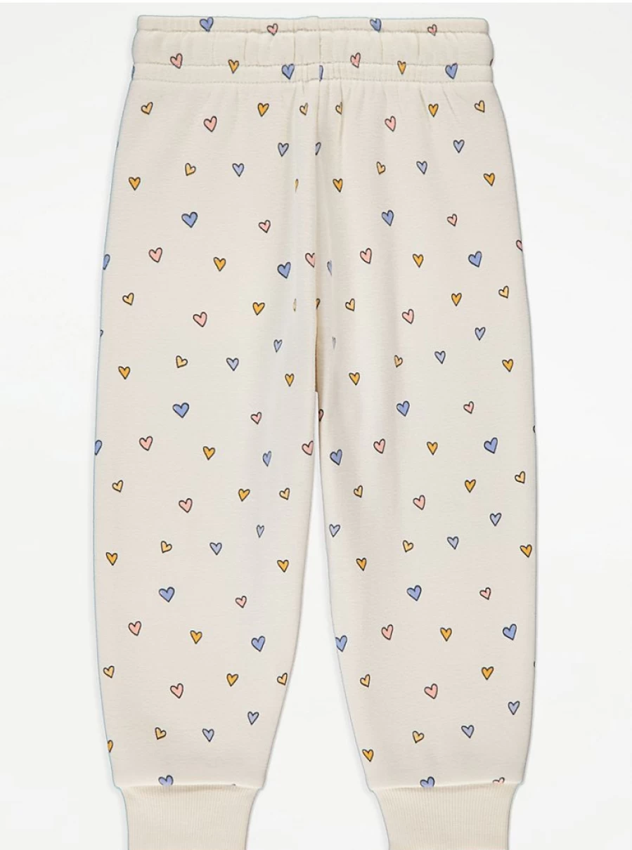 "George at Asda Kids Cream Heart Joggers: Reviews & Features"