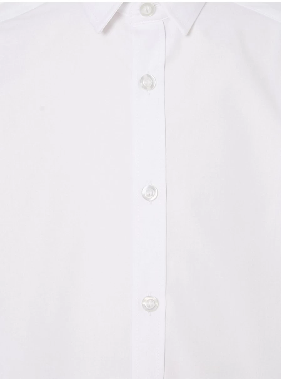 "George at Asda Boys' 2-Pack White Slim Fit Short Sleeve School Shirts"