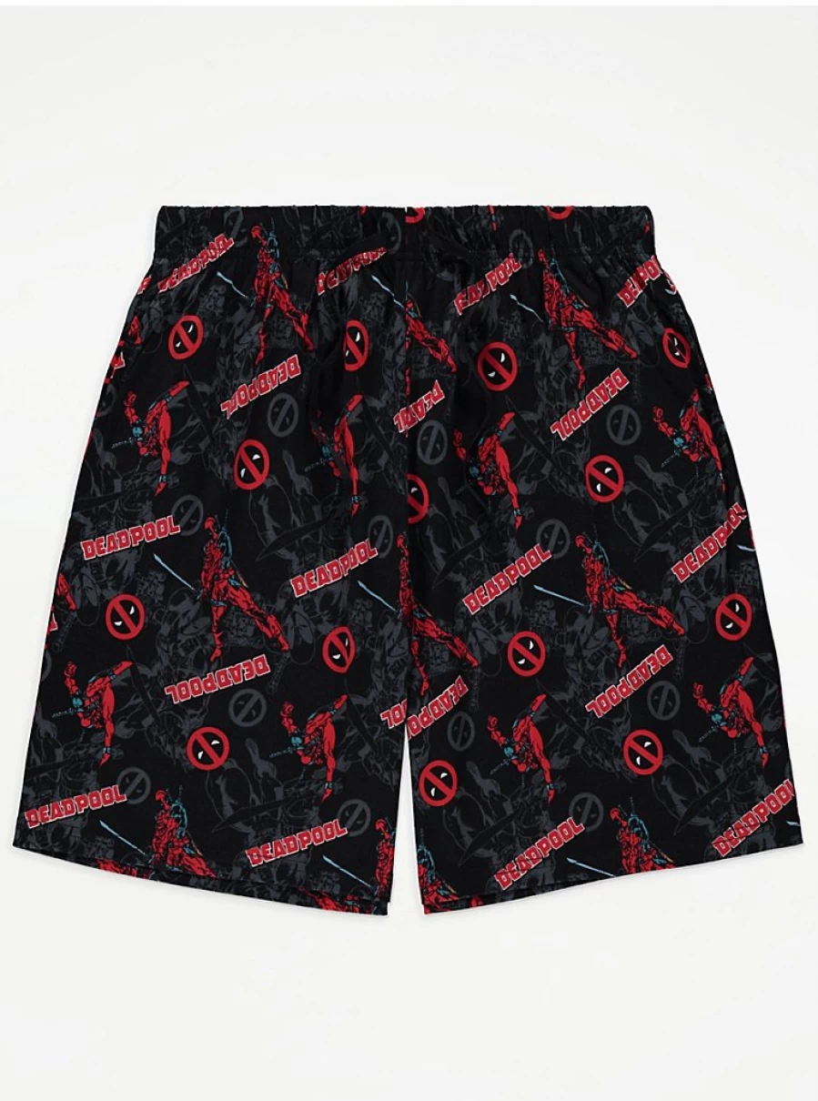 Men's Marvel Deadpool Lounge Shorts by George at Asda | Comfort & Style