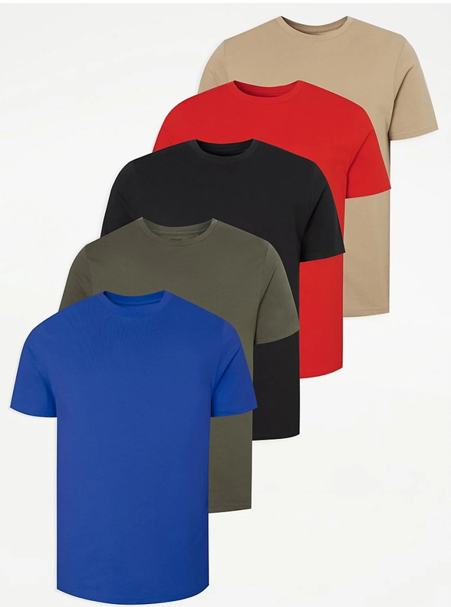 Men's George at Asda 5-Pack Assorted Crew Neck T-Shirts | Comfort Fit Multipack Review