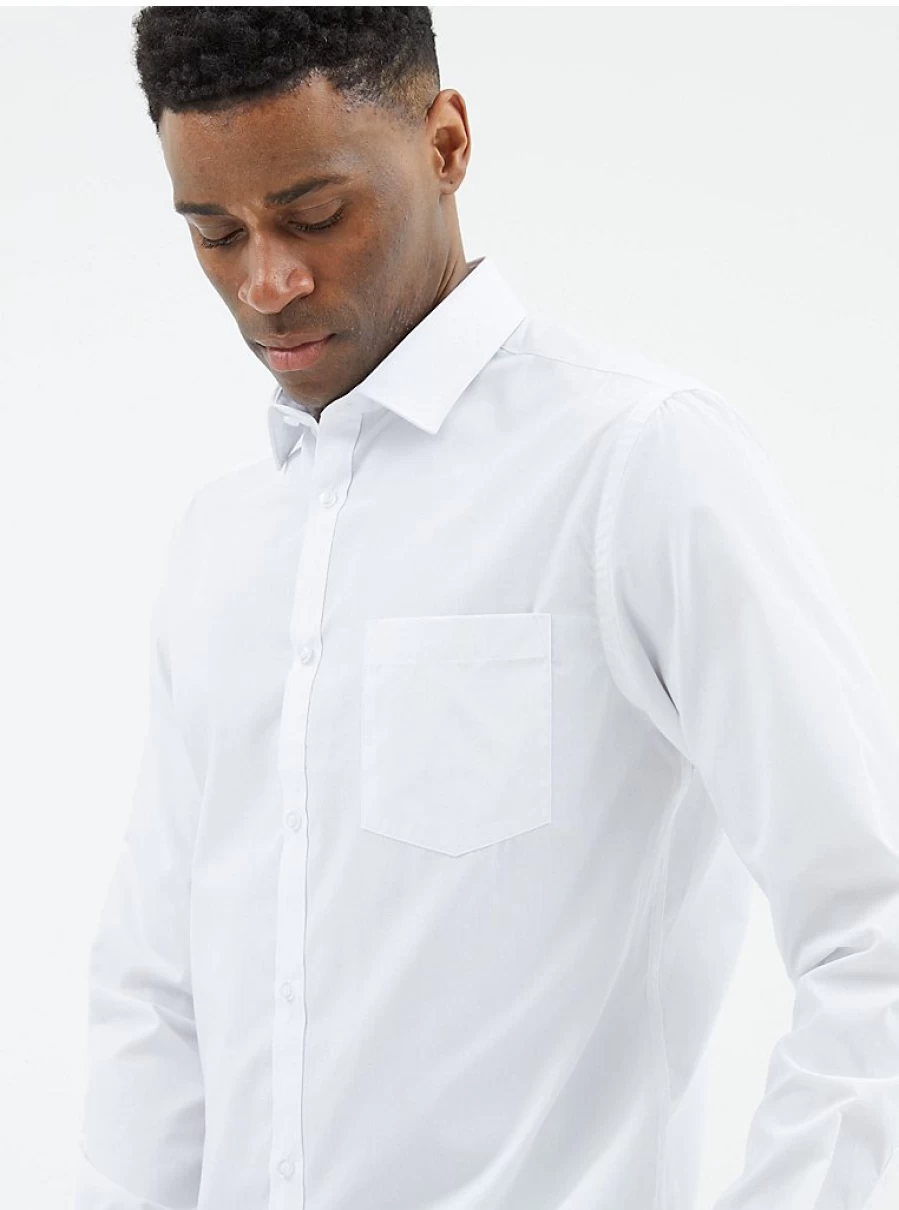 "George at Asda Boys' White Long Sleeve Slim Fit Formal Shirt – Reviews & Sizing Guide"