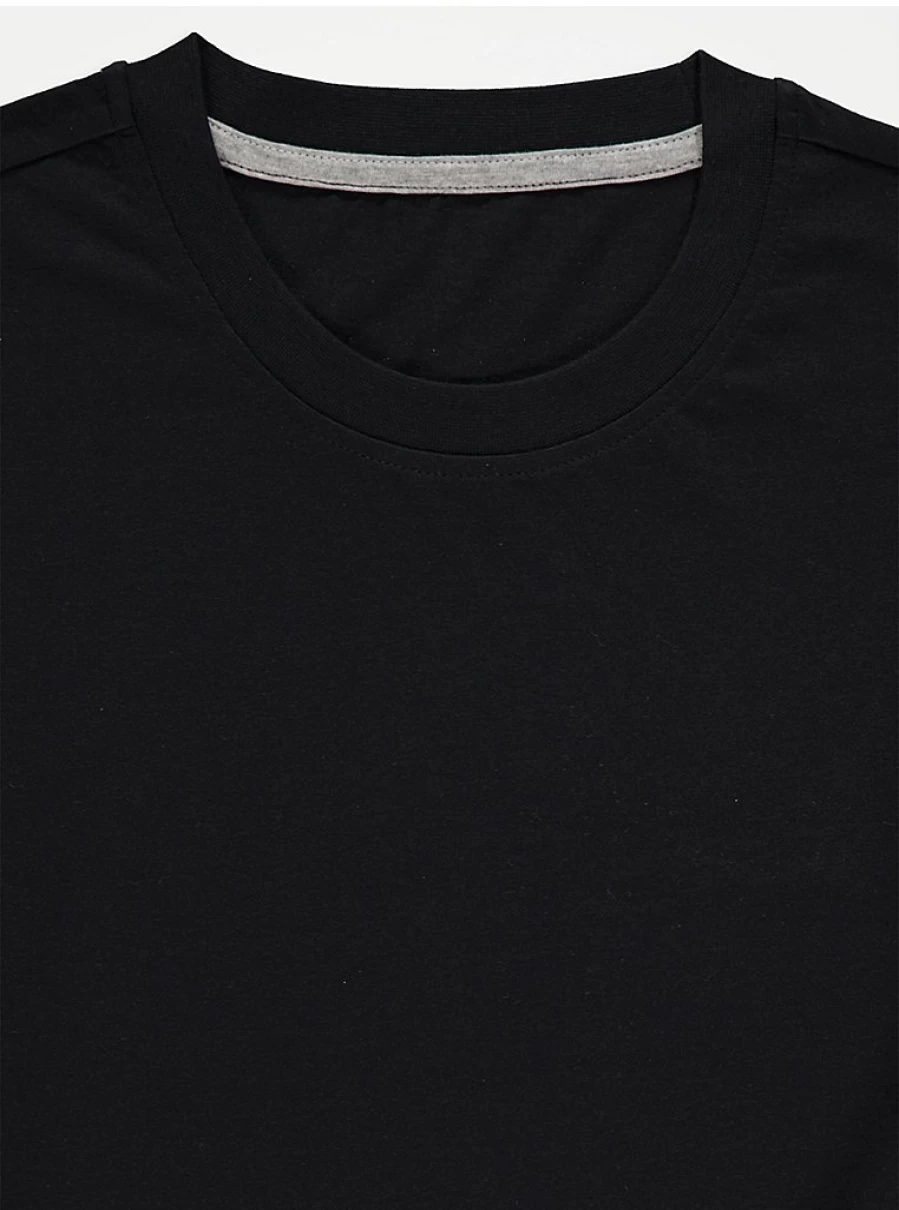 "George at Asda Men's Black Short Sleeve Jersey Pyjamas – Comfort & Style"