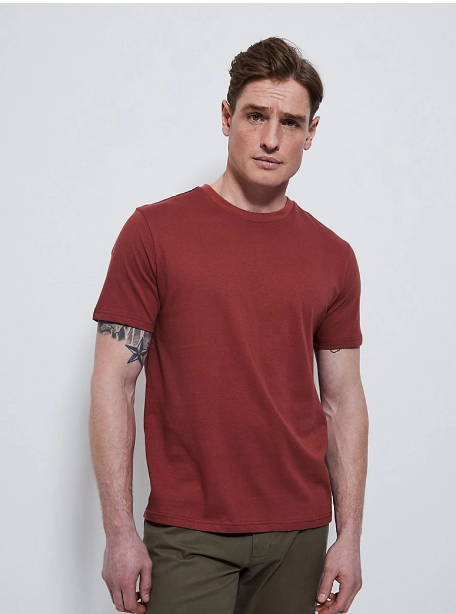 George at Asda Men's Rust Crew Neck Cotton T-Shirt – Comfort Fit Casual Tee Review