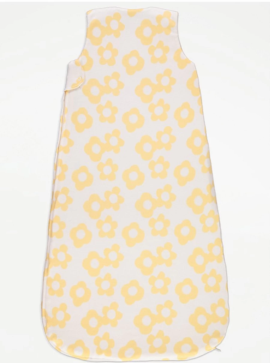 "George at Asda Baby Yellow Daisy 2.5 Tog Sleep Bag – Warm & Comfortable Infant Sleepwear"