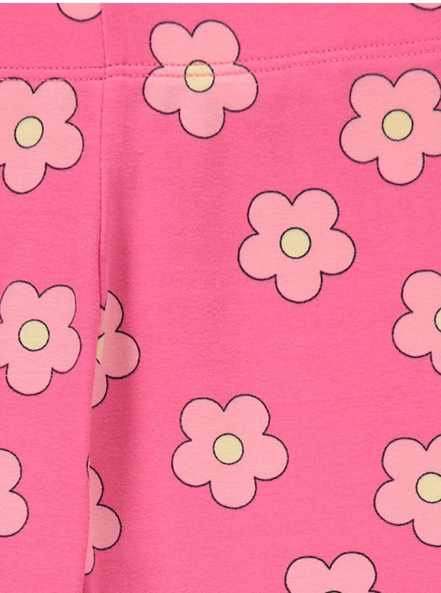 "George at Asda Bright Pink Flower Print Leggings for Kids | Comfortable & Stylish"