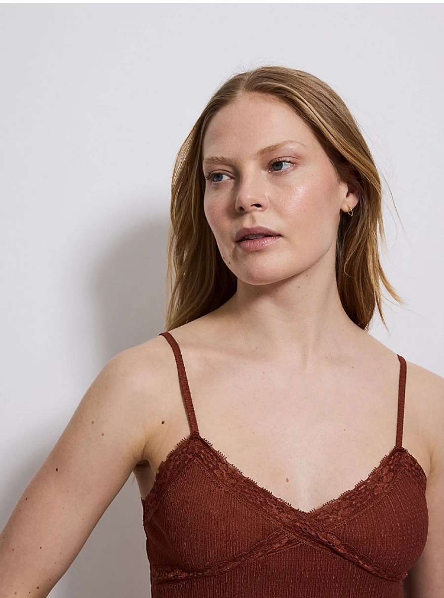 "George at Asda Women's Rust Lace Trim Crepe Cami Top Review & Style Guide"