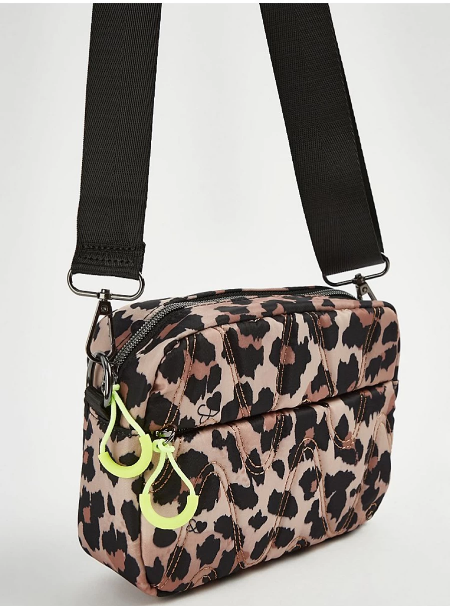 George at Asda Women's Brown Leopard Print Nylon Crossbody Bag – Stylish & Lightweight Handbag Review