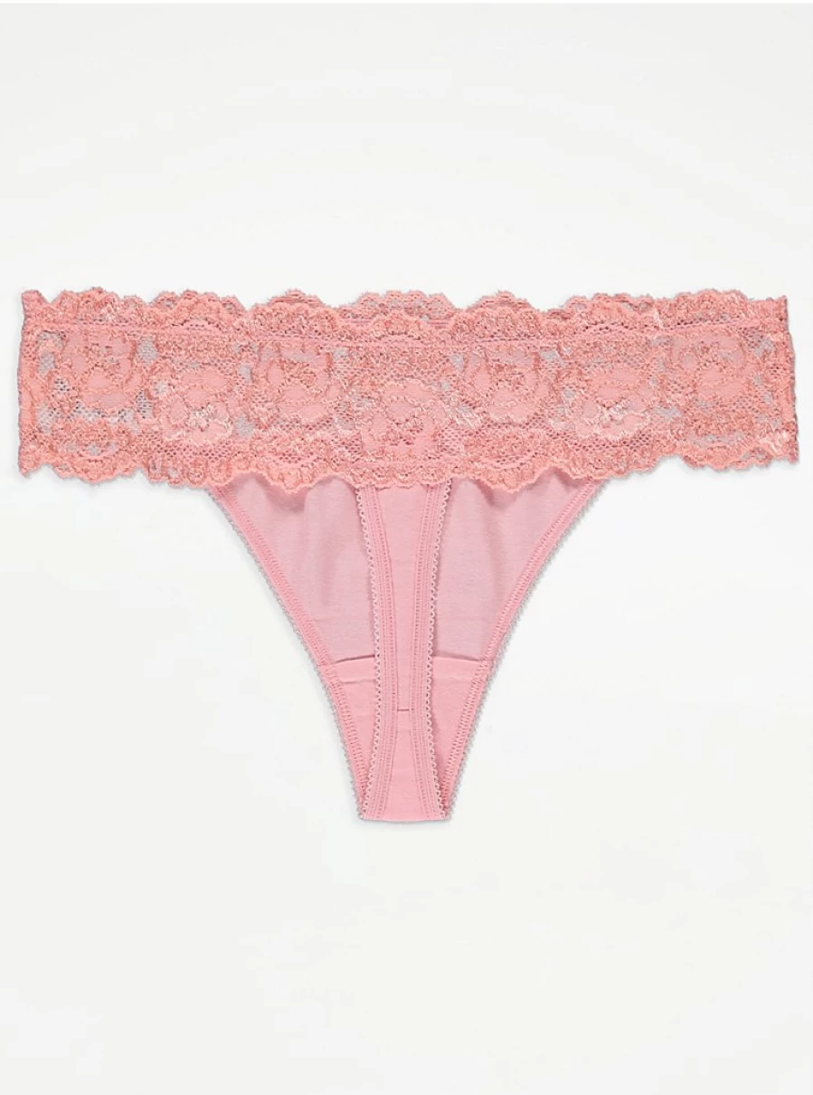 "George at Asda Pink Tone Thongs 5-Pack | Women's Lingerie Set | Soft Comfort Underwear"