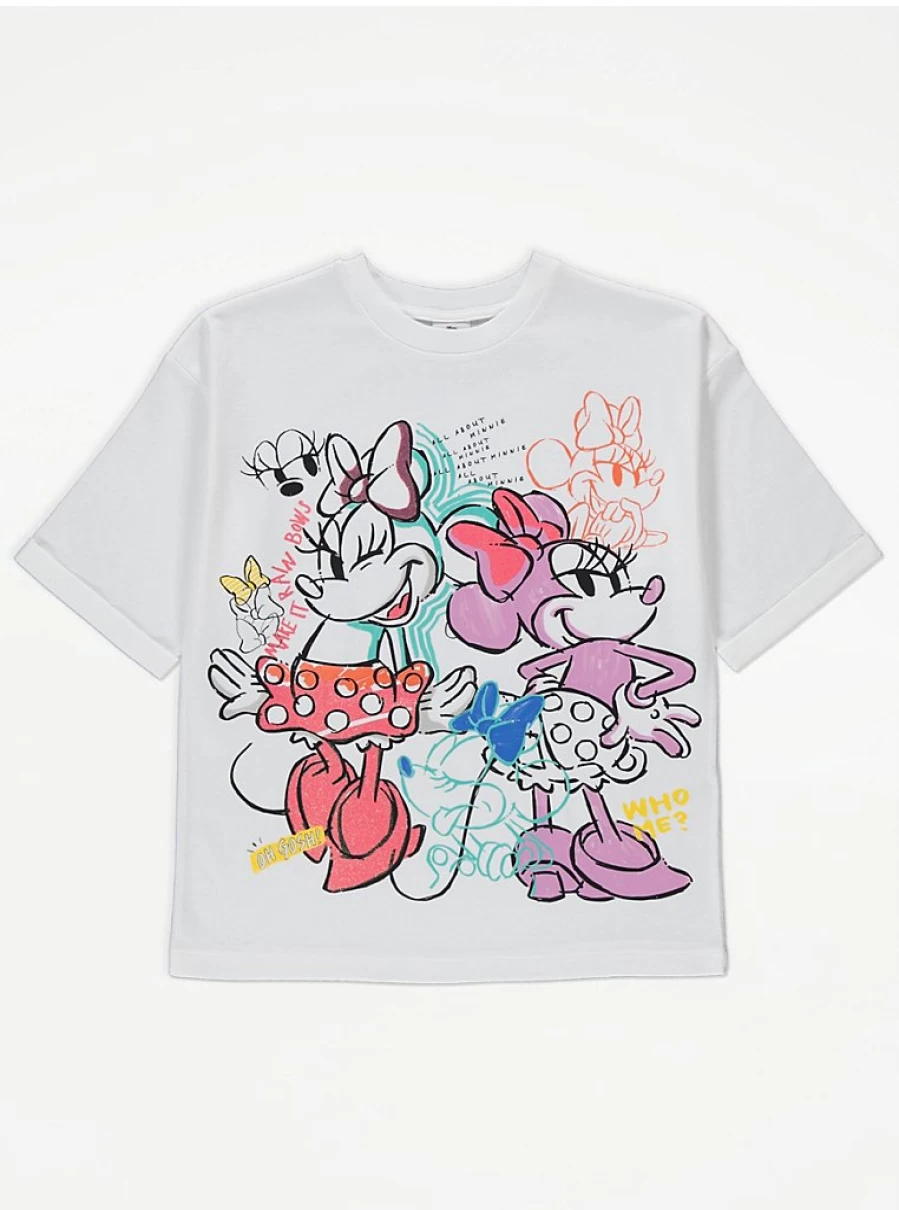 "George at Asda Kids Disney Minnie Mouse Graphic T-Shirt for Children"