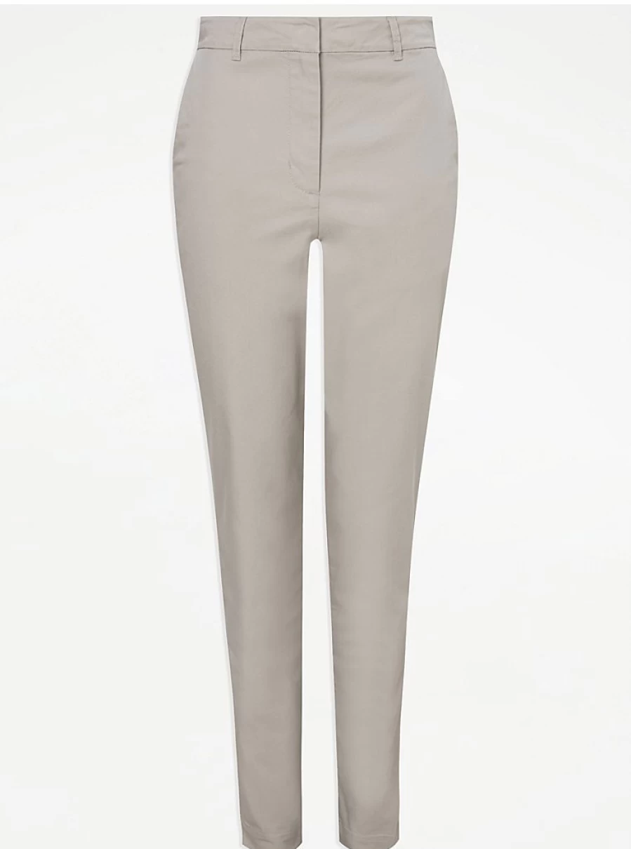 Women's Neutral Chino Trousers | Comfort Fit & Stylish | George at Asda