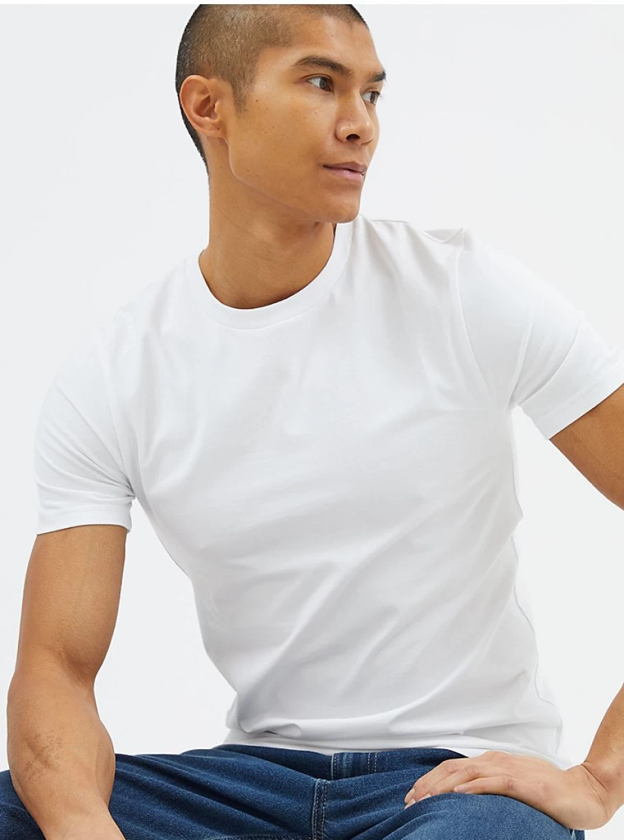 "George at Asda Men's White Plain Muscle Fit T-Shirt – Comfort & Style Review"