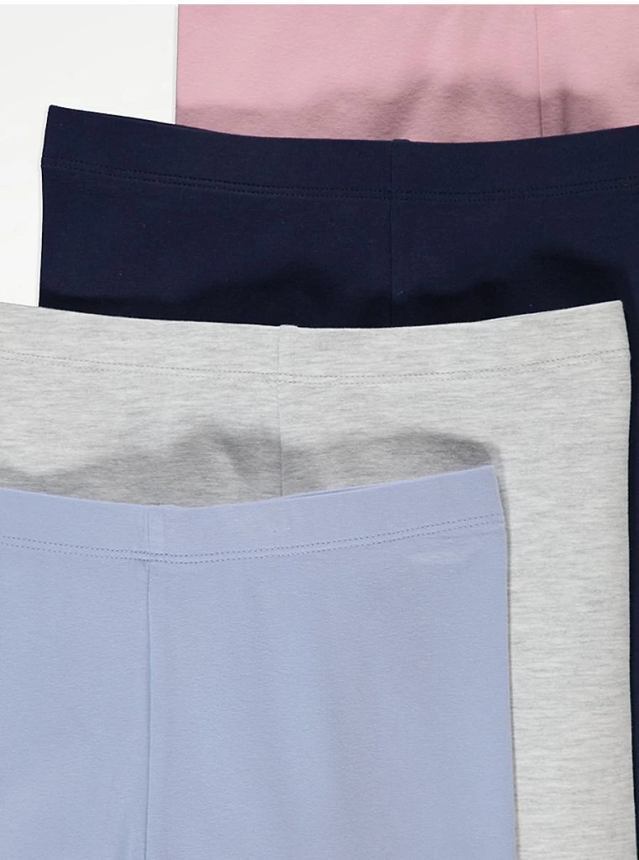 "George at Asda Girls' Plain Leggings 5-Pack | Comfortable Kids' Leggings Review"