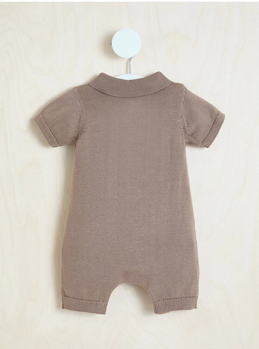 George at Asda Baby Brown Cable Knit Polo Romper - Billie Faiers Style Review