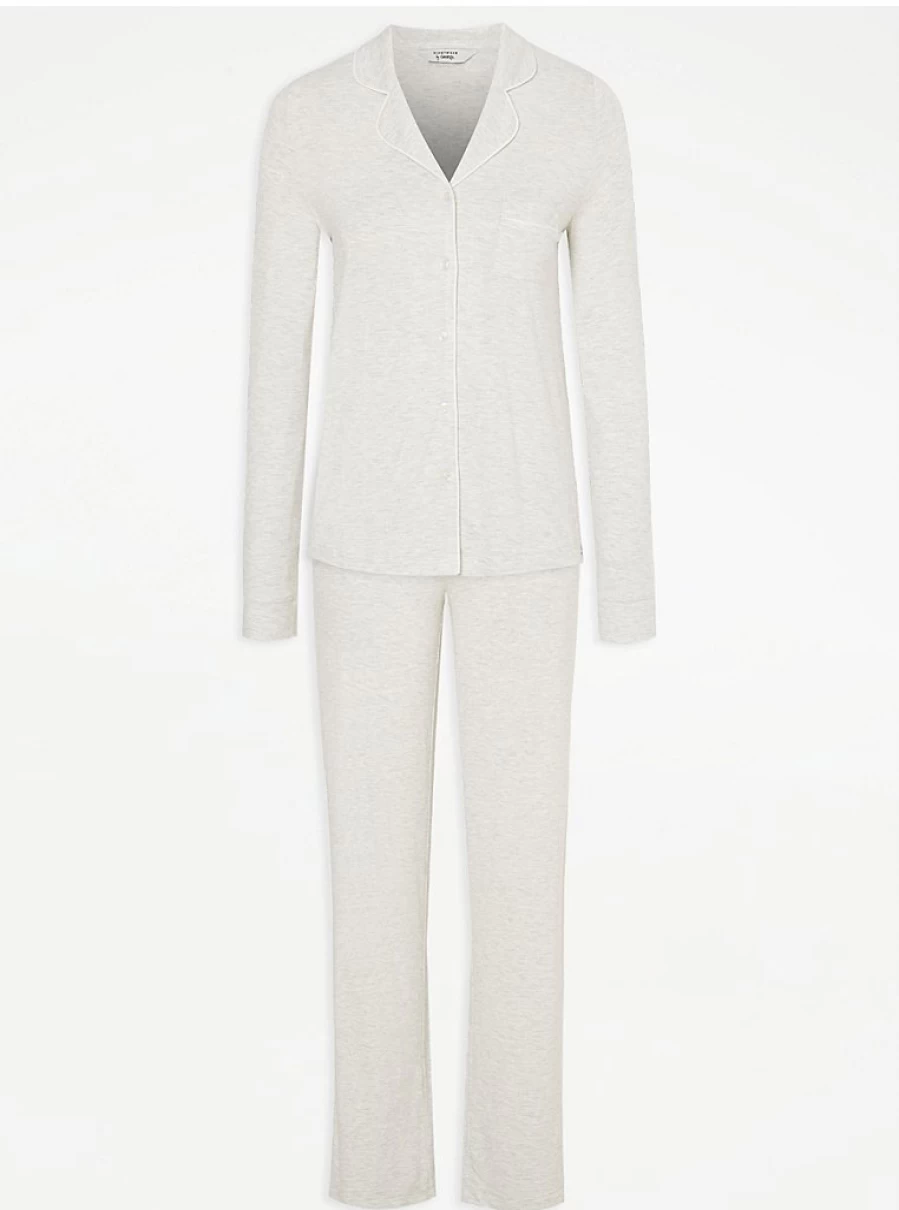 Baby Grey Soft Long Sleeve Maternity Pyjamas | George at Asda