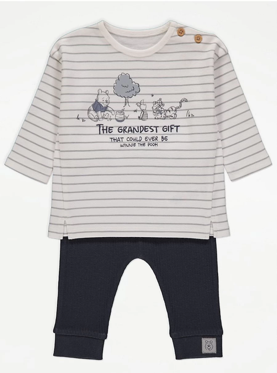 "George at Asda Disney Winnie The Pooh Striped Top and Leggings Outfit for Boys – Reviews"