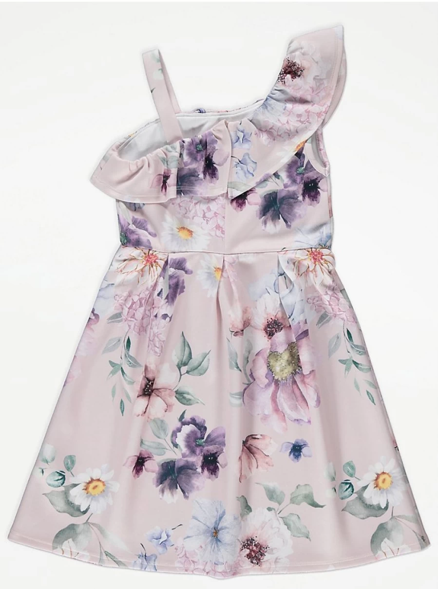 "George at Asda Girls' Blush Floral One Shoulder Frilly Dress – Reviews & Style Guide"