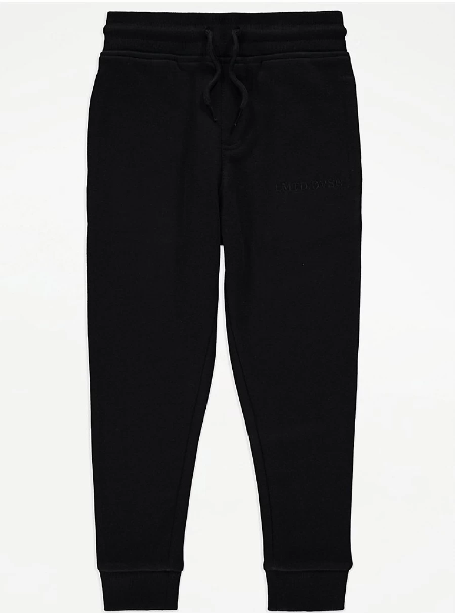 "George at Asda Boys' Black Limited Division Joggers – Comfortable Kids' Trousers Review"