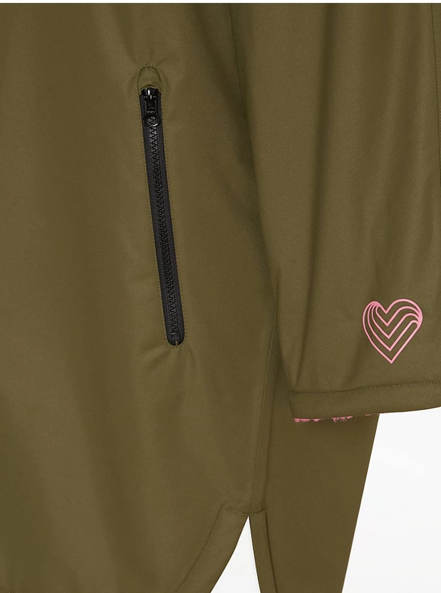 Girls' Khaki Borg Lined Dry Changing Robe Jacket | George at Asda | Waterproof & Warm Kids' Robe