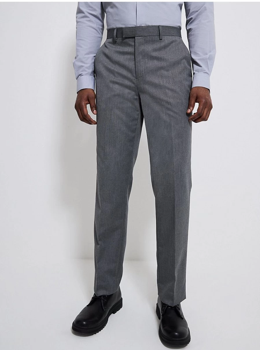 "George at Asda Men's Grey Regular Fit Suit Trousers – Comfort & Style"